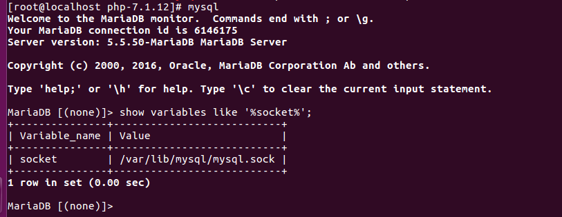 Find MySQL socket