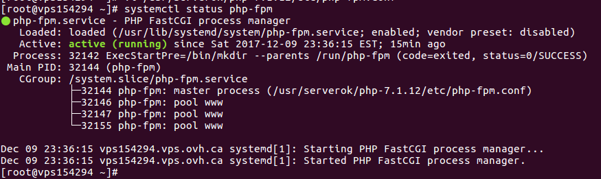 systemctl status php-fpm