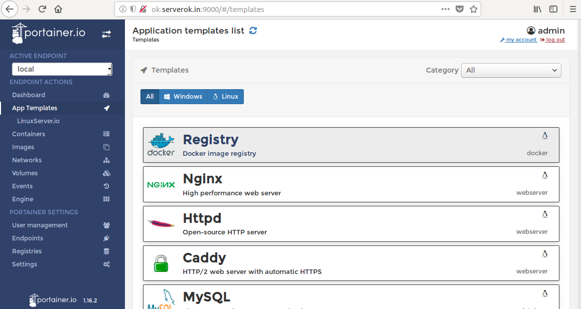 Portainer  Docker Control Panel