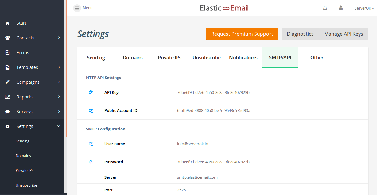 elasticemail postfix