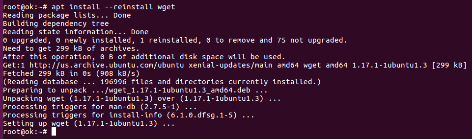 apt reinstall