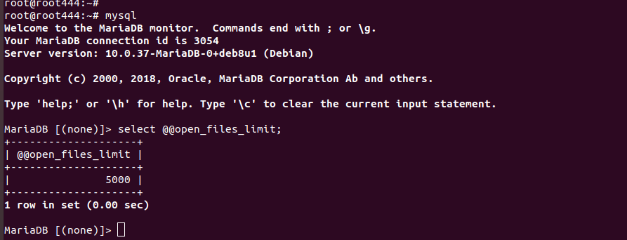 MySQL open_files_limit