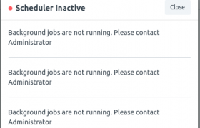 ERPnext Scheduler Inactive error