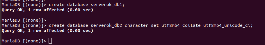 mysql create database