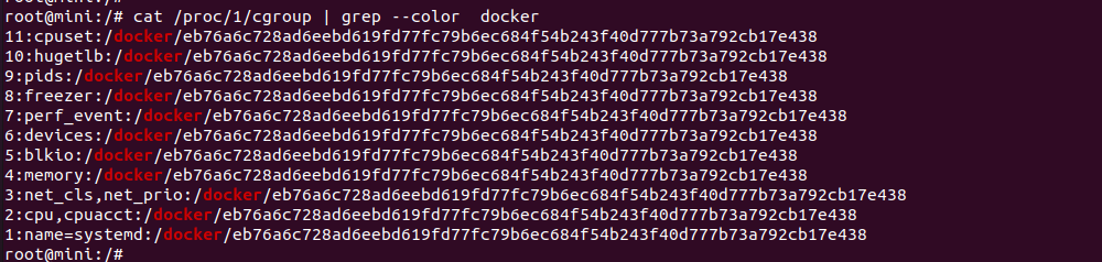identify docker container