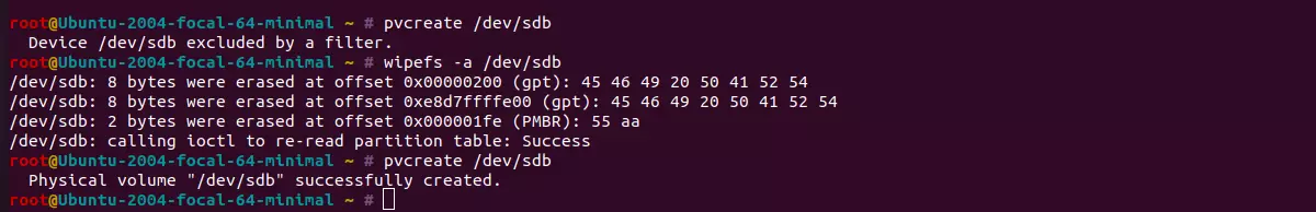 pvcreate mdadm error