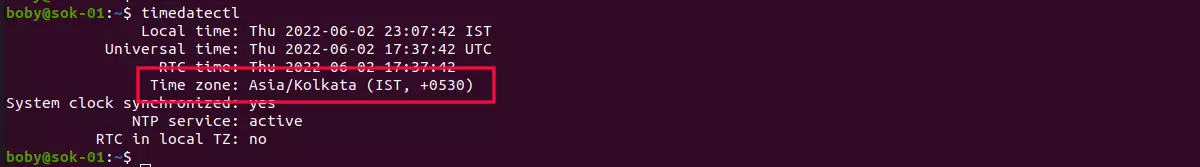 timedatectl Timezone