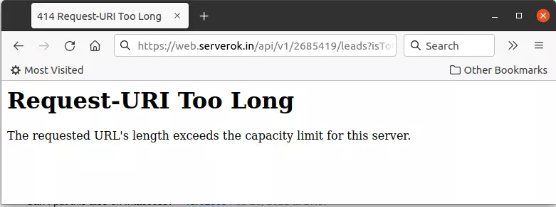 Apache 414 Request-URI Too Long